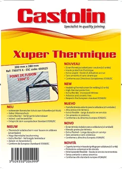 Écran thermique de soudage Castolin sans amiante L.28 x l.20 cm