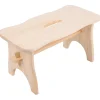 Creative Deco Repose-Pieds en Bois - 38 x 19 x 21 cm - Banc Bas Multifonctionnel pour Bureau, Chaise et Plantes - Non Monté