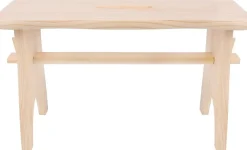 Creative Deco Repose-Pieds en Bois - 38 x 19 x 21 cm - Banc Bas Multifonctionnel pour Bureau, Chaise et Plantes - Non Monté