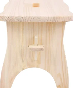 Creative Deco Repose-Pieds en Bois - 38 x 19 x 21 cm - Banc Bas Multifonctionnel pour Bureau, Chaise et Plantes - Non Monté