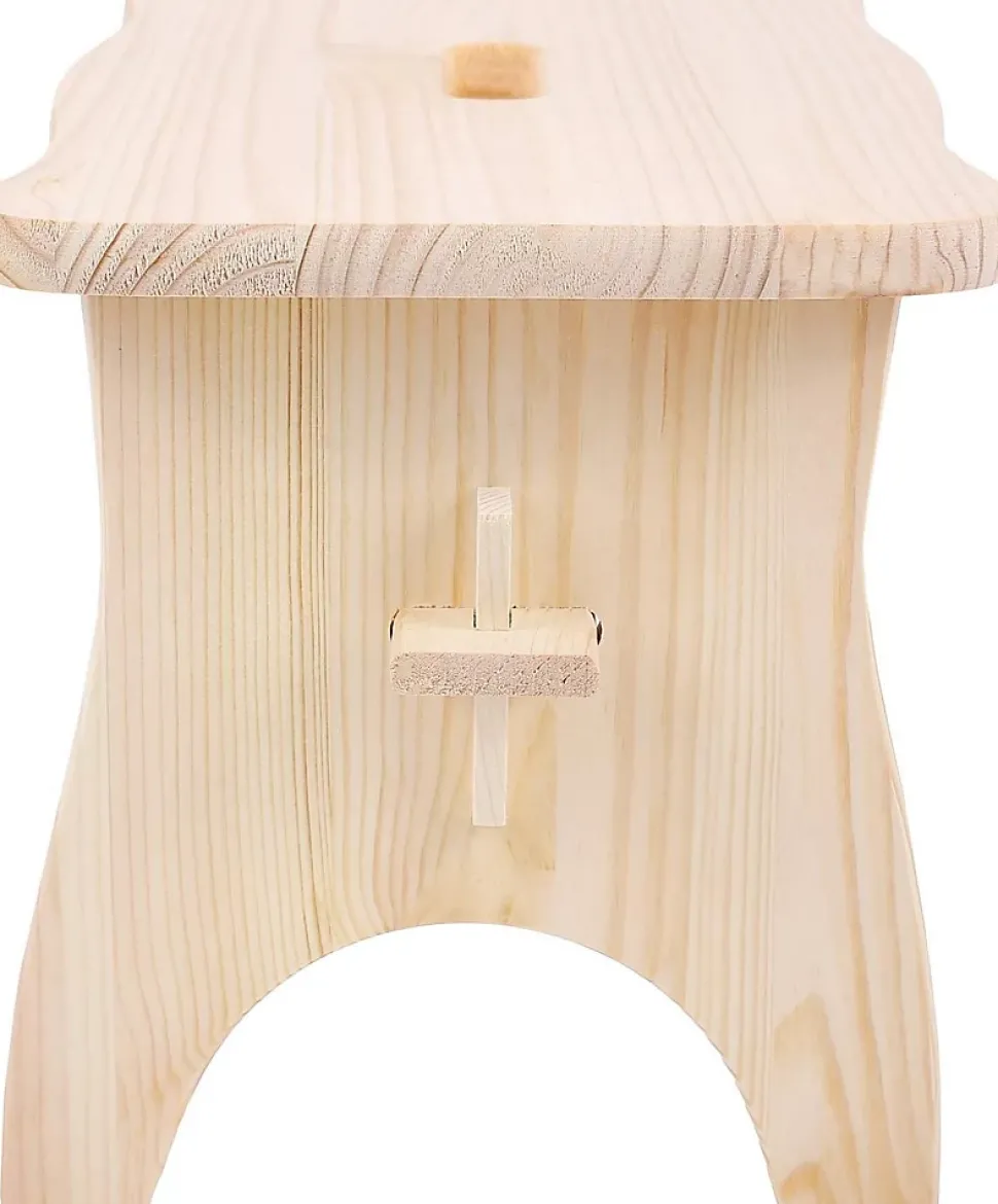 Creative Deco Repose-Pieds en Bois - 38 x 19 x 21 cm - Banc Bas Multifonctionnel pour Bureau, Chaise et Plantes - Non Monté