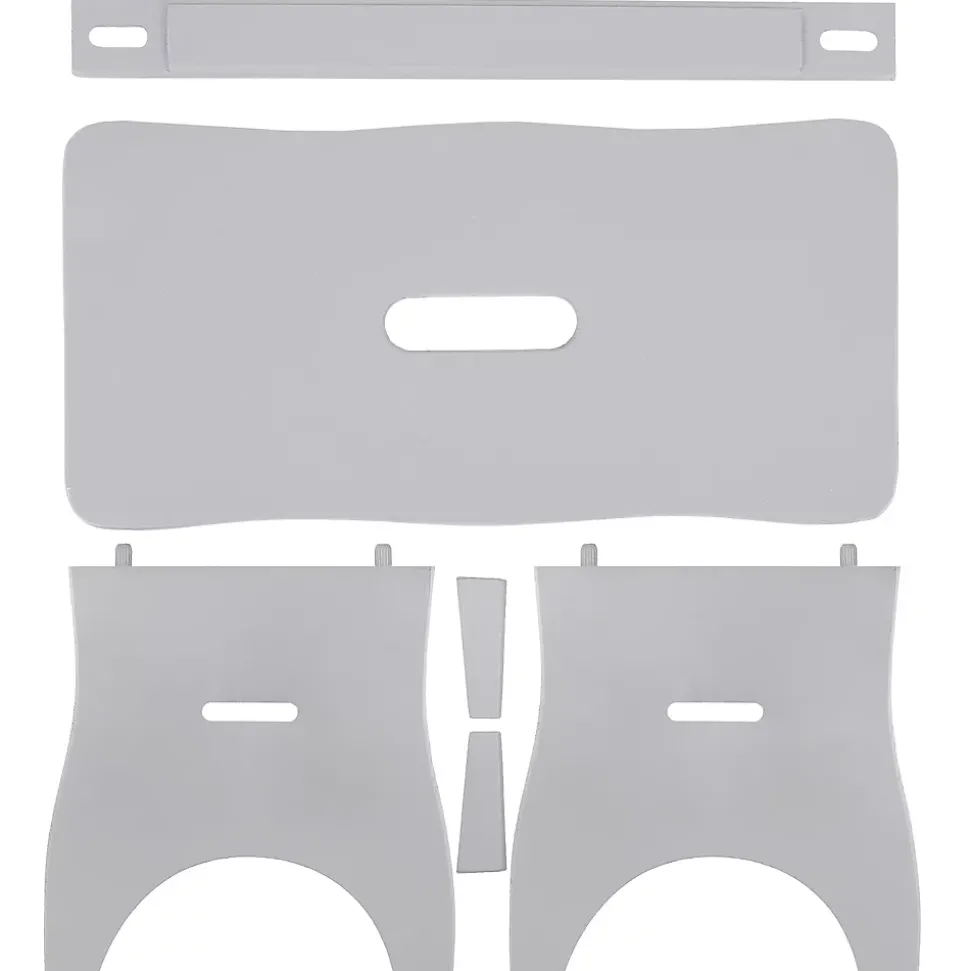 Creative Deco Repose-Pieds en Bois Gris - 38 x 19 x 21 cm - Banc Bas Multifonctionnel pour Bureau, Chaise et Plantes - Non Monté