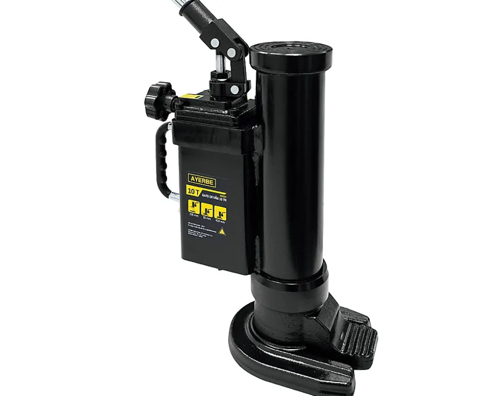 Cric hydraulique à patte 5 tonnes tête et 2 tonnes patte hauteur 25-573 mm robuste