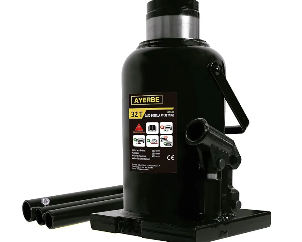 Cric hydraulique bouteille 32 tonnes hauteur 260-420 mm portable robuste