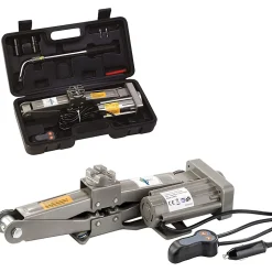 Cric électrique voiture FISHTEC 12V levage 11 à 34 cm 1,5 t avec mallette