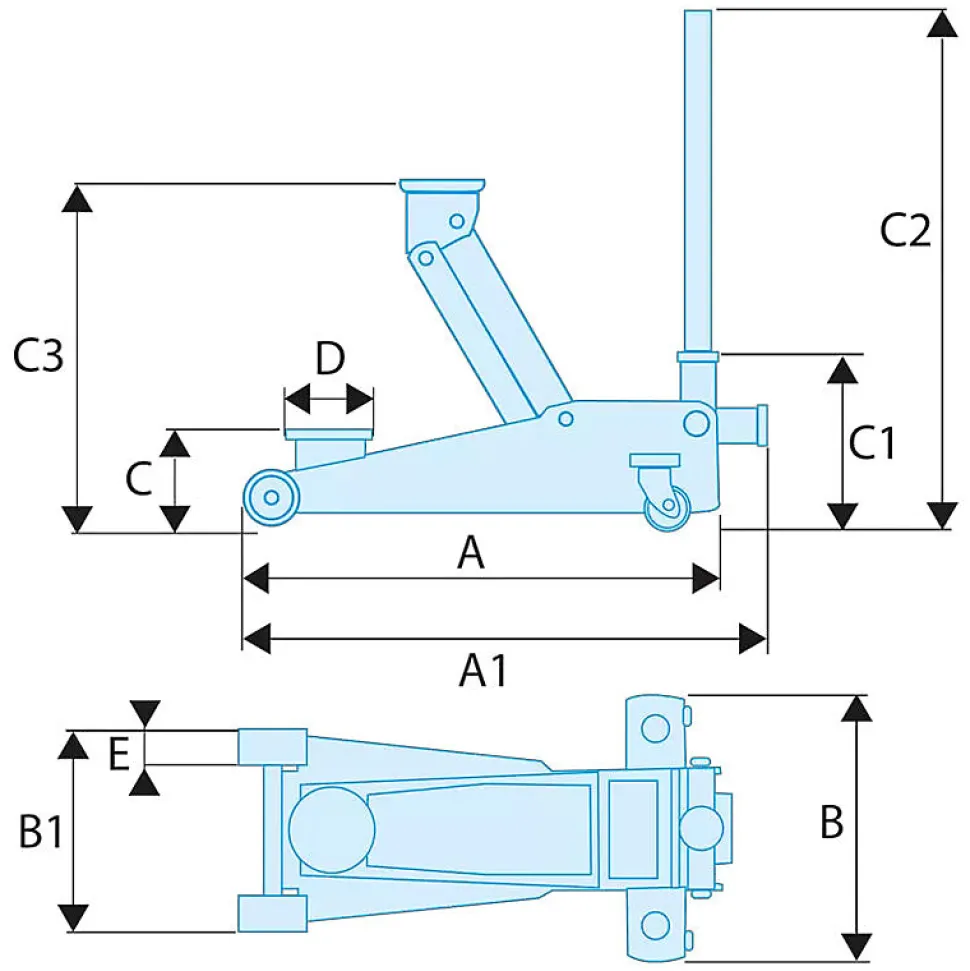 Cric Rouleur Facom Dl.3clp - Compact - Extra-plat - 2 Tonnes
