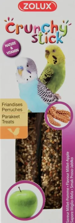 Crunchy stick perruche millet pomme Zolux 85g