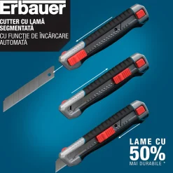 Cutter rétractable Erbauer L.40 mm x l.18 mm
