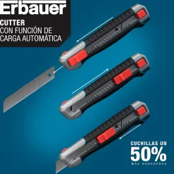 Cutter rétractable Erbauer L.40 mm x l.18 mm