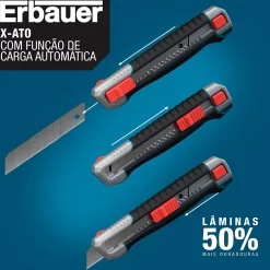 Cutter rétractable Erbauer L.40 mm x l.18 mm