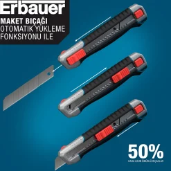 Cutter rétractable Erbauer L.40 mm x l.18 mm