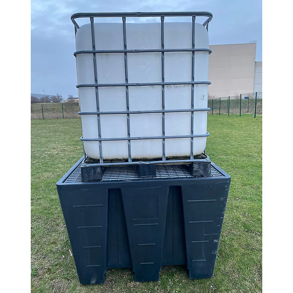 Cuve de stockage 1000l ibc poche rénovée grillage translucide pour liquides hors carburants