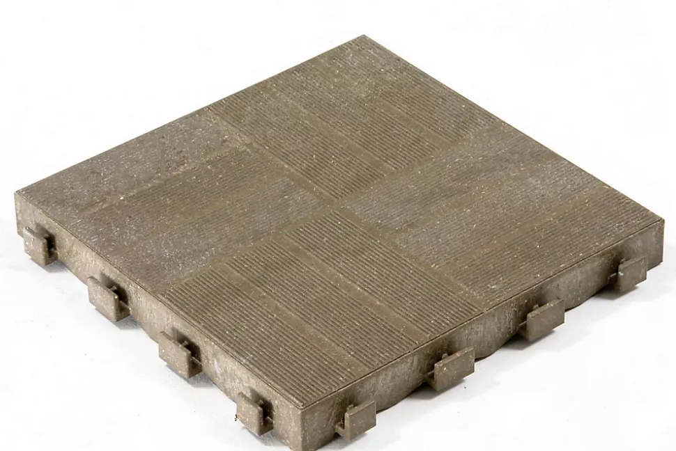 Dalle de terrasse composite marron Angara Klikstrom 40 x 40 cm