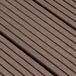 Dalle de Terrasse WPC Classic, Marron foncé Diagonale, 30 x 30 cm, 1 Pièce