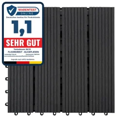 Dalle de Terrasse WPC Royal, Anthracite, 30 x 30 cm, 1 Pièce