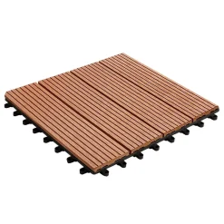 Dalle de Terrasse WPC Royal, Marron clair, 30 x 30 cm, 1 Pièce