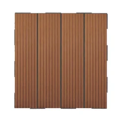 Dalle en composite Snap & Go (lot de 4) - Brun 30 x 30 cm