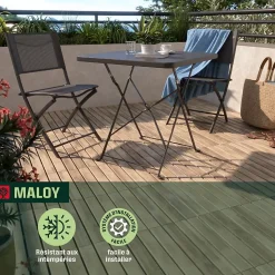Dalle Maloy pin marron Klikstrom L.40 x l.40 cm