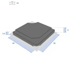 Dalle pour parasol Stacio argile 25 kg en béton - Hespéride
