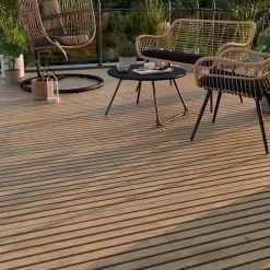 Dalle Skien pin marron Klikstrom L.80 x l.80 cm
