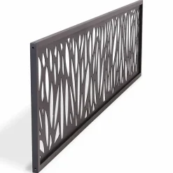 Décor Feuilles Neva L.179 x H.44 cm aluminium anthracite