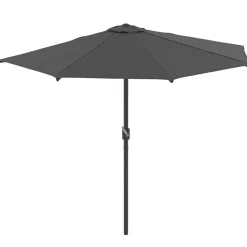 Demi parasol de balcon plage CORTE gris 2,7x1,35 M avec housse