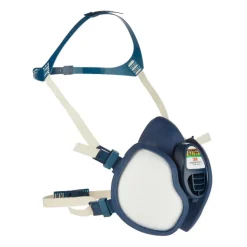 Demi-masque de protection respiratoire filtres intégrés FFA2P3RD 3M Série 4255+ Bleu Unique