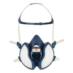 Demi-masque de protection respiratoire filtres intégrés FFA2P3RD 3M Série 4255+ Bleu Unique