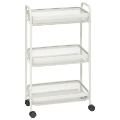 Desserte à roulettes Mayaj 3 niveaux 46,5x26,5cm - Beige- 5five