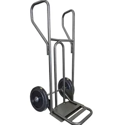 Diable - Pelle fixe 348x405mm - charge 250kg - Roues caout. élast. noir silencieux - DVPF1-RSN-BR