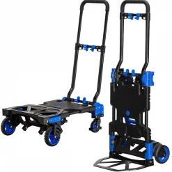 Diable, chariot 2 en 1 pliable 4 roues - Charge 137 kg - Linxor