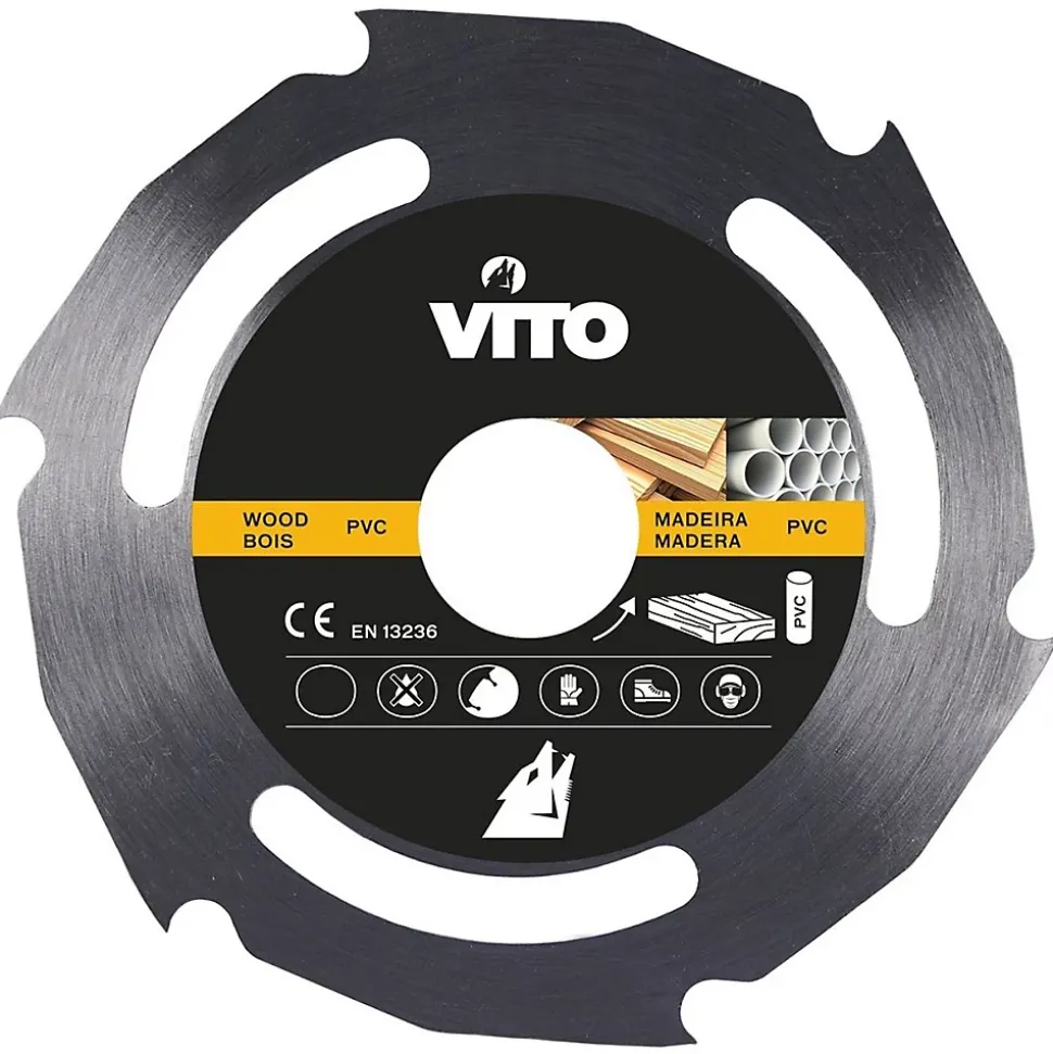 Disque coupe bois et PVC 115 x 1,8mm Meuleuse Alesage 22.5mm VITO