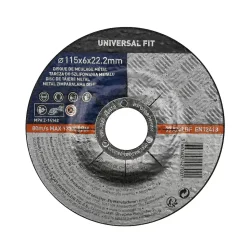 Disque de meulage métal 115x6x22,2 mm Universel fit