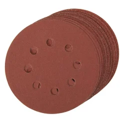 Disques Abrasifs Perforés Auto-Agrippants 125 mm - Lot de 10 - Grains 60, 80, 120, 240 - Silverline