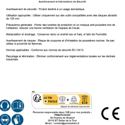 Disques Abrasifs Perforés Auto-Agrippants 125 mm - Lot de 10 - Grains 60, 80, 120, 240 - Silverline
