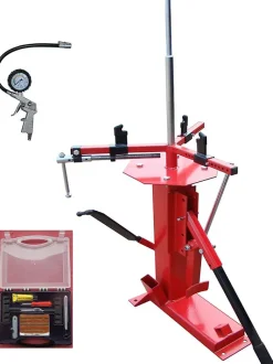 Démonte Pneu manuel Auto Moto jusqu'à 21" + 1 Pistolet de Gonflage + 1 Kit réparation Pneu Tubeless
