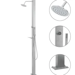 Douche d extérieur Acier inoxydable Droit