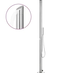 Douche de jardin 220 cm Acier inoxydable