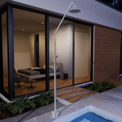 Douche de piscine Alaska en Acier Inox 316 - Tête D25cm - Corps D42mm- H. 2,25m - Garantie 10 ans - POOLIMEX