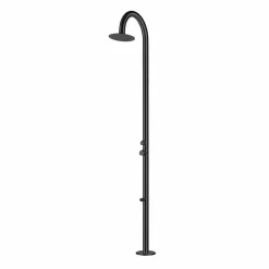 Douche De Piscine Courbe En Acier Inoxydable 316l Noir Doccia Palau