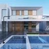 Douche de piscine noire en inox 316 avec diffuseur anticalcaire et robinet