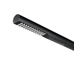 Douche de piscine noire en inox 316 avec diffuseur anticalcaire et robinet
