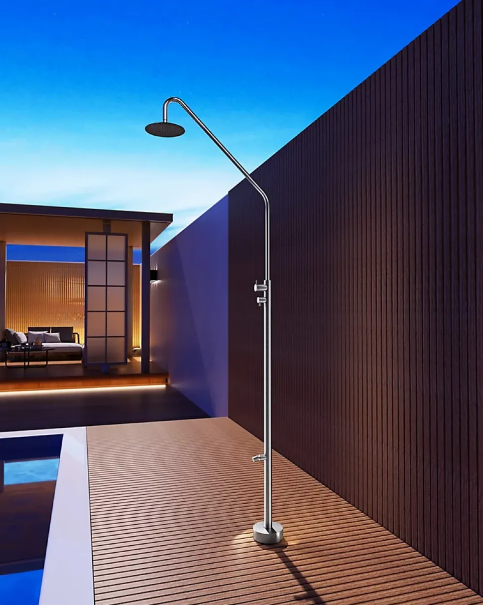 Douche en acier inoxydable 316 design raffine orientable 2 sorties