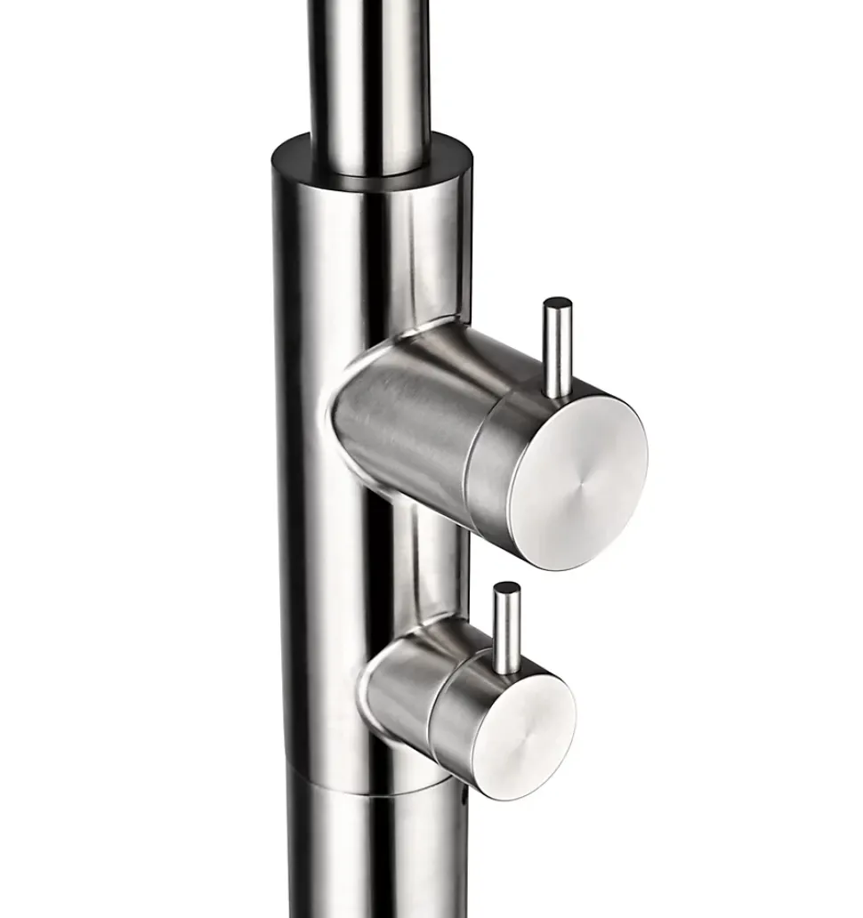 Douche en acier inoxydable 316 design raffine orientable 2 sorties