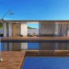 Douche piscine en acier inoxydable 316 couleur acier pour exterieur