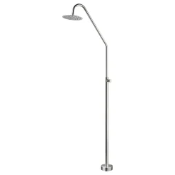 Douche piscine en acier inoxydable 316 couleur acier pour exterieur