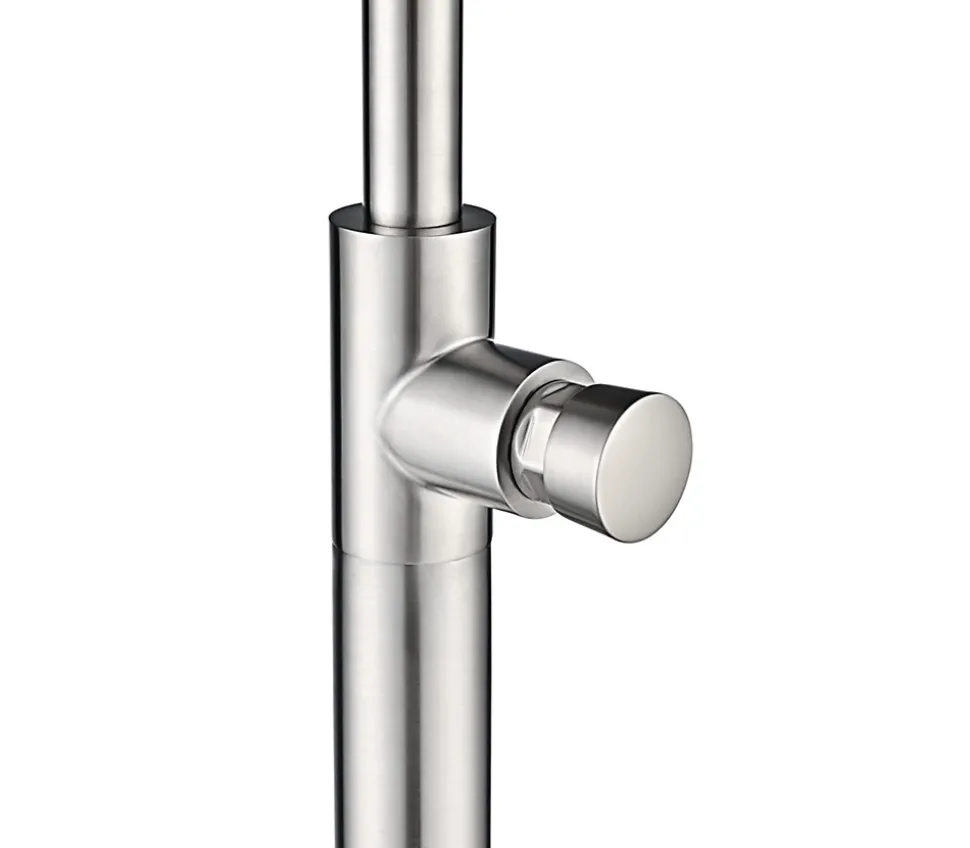 Douche piscine en acier inoxydable 316 couleur acier pour exterieur