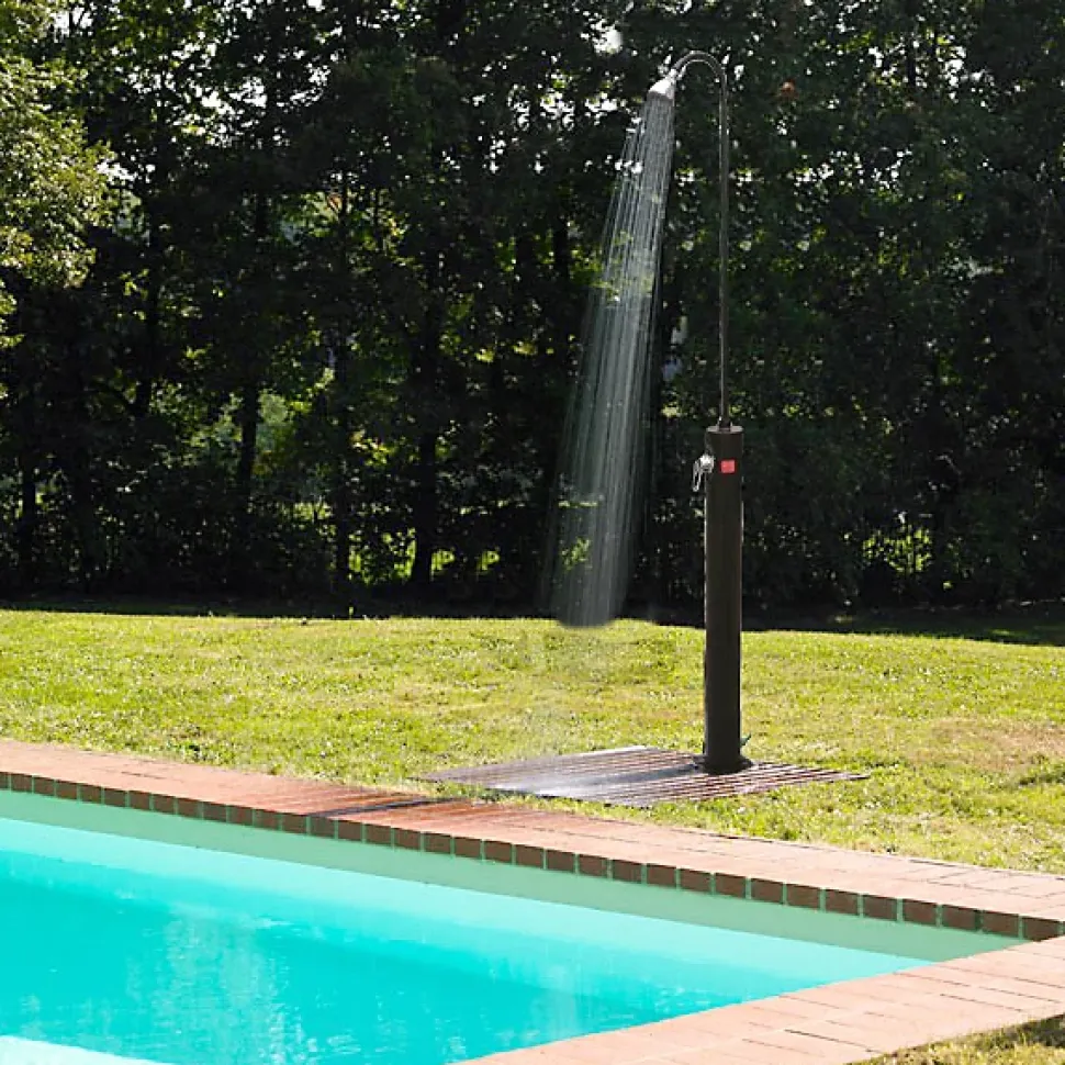 Douche Solaire 10 Litres Piscine Jardin Avec Mitigeur - Installation Exterieure Pour Piscine Et Jardin - Se Raccorde A Un Tuyau