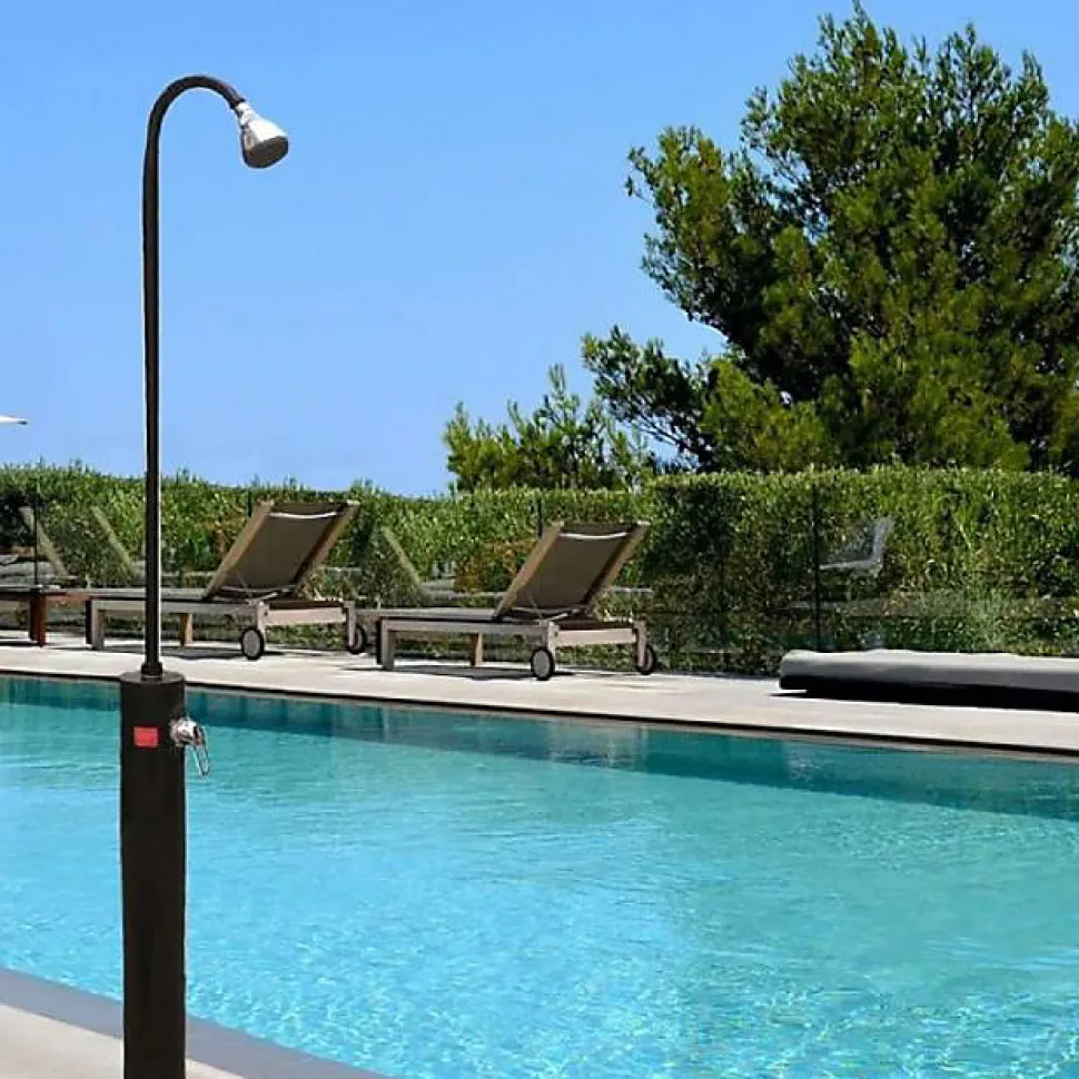 Douche Solaire 10 Litres Piscine Jardin Avec Mitigeur - Installation Exterieure Pour Piscine Et Jardin - Se Raccorde A Un Tuyau
