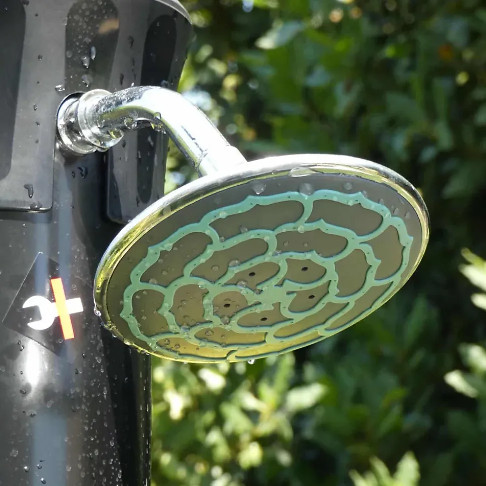 Douche Solaire Aluminium 40 Litres Avec Mitigeur - Installation Exterieure Pour Piscine Et Jardin - Se Raccorde A Un Tuyau